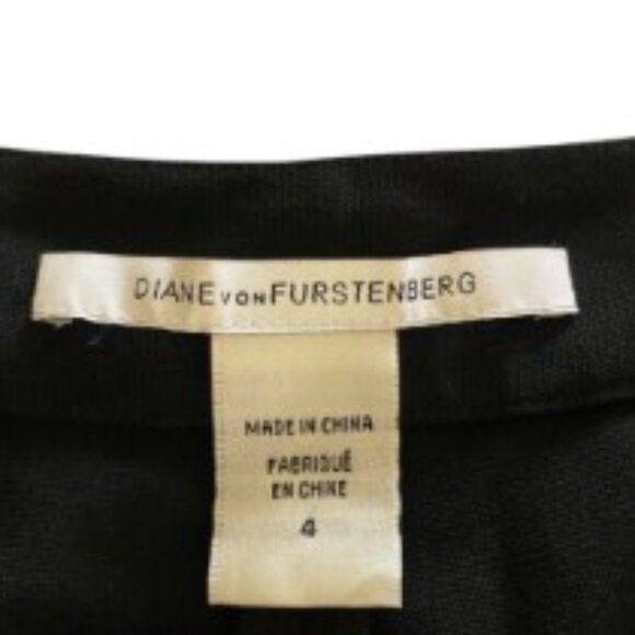 Diane Von Furstenberg Black High Rise Acmis Clean Gaucho Pants 4 - Picture 3 of 6